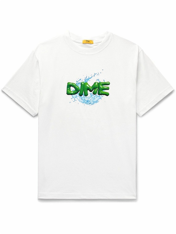 Photo: DIME - Splash Logo-Print Cotton-Jersey T-Shirt - White
