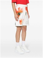 ALEXANDER MCQUEEN - Obscure Flower Cotton Shorts