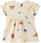 Petit Bateau Baby Beige Patterned Dress