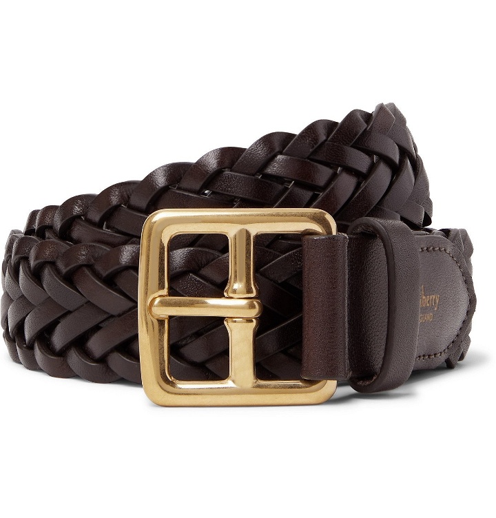 Photo: MULBERRY - 3cm Woven Leather Belt - Brown