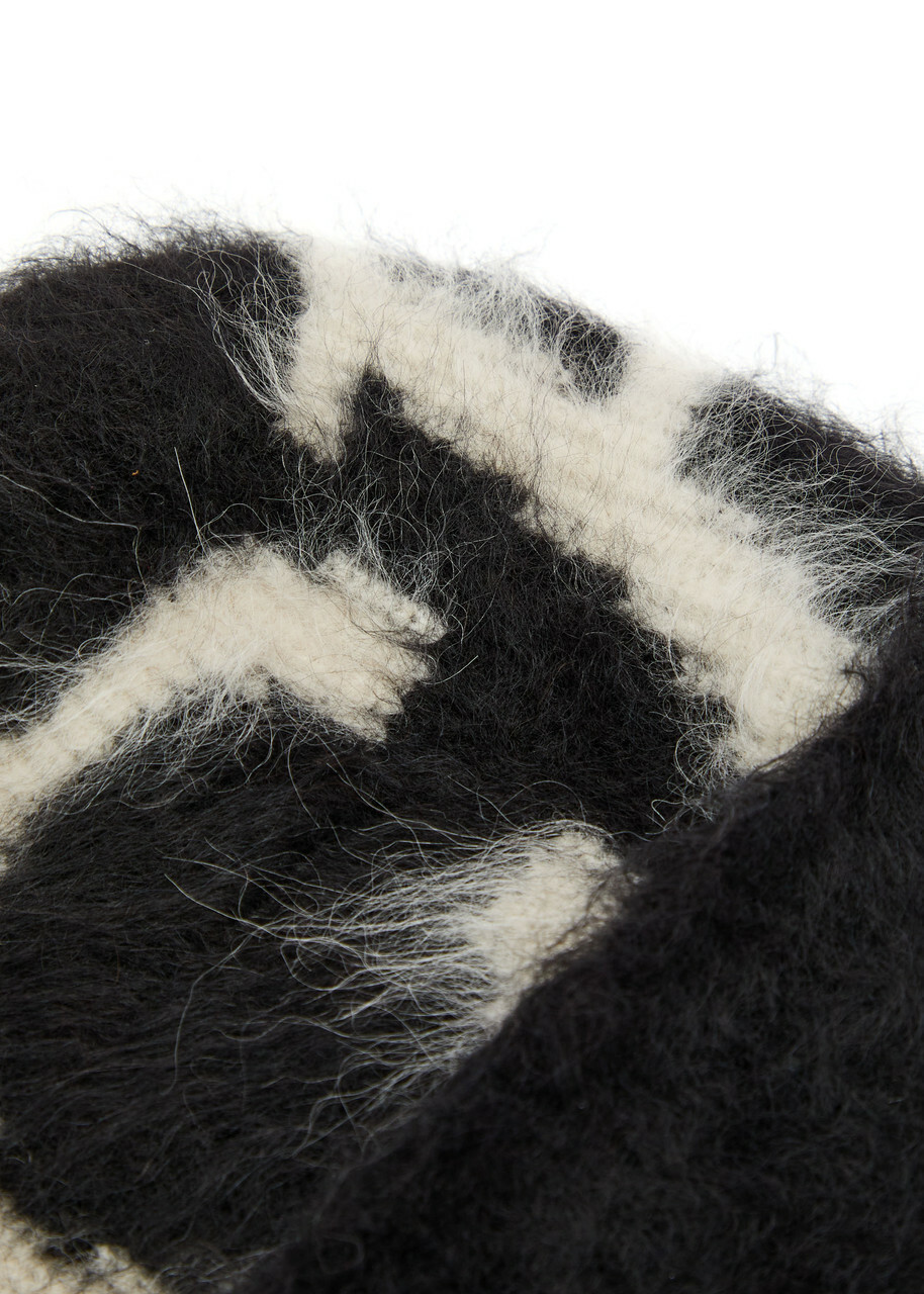Cole Buxton Logo Brushed Alpaca-blend Beanie - Black - One Size