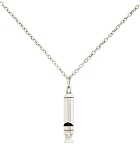 Saint Laurent Silver Long Whistle Charm Necklace