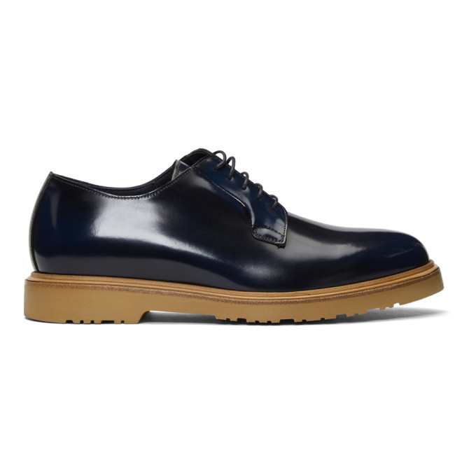 Paul Smith Navy Leather Derby Shoes Men main image 3
