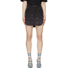 The Attico Black Rounded Hem Miniskirt