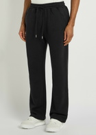God Made Signature Logo Straight-leg Cotton Sweatpants Black
