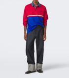 JW Anderson Paneled cotton jersey polo shirt