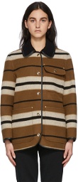 Burberry Tan Wool Colbury Jacket