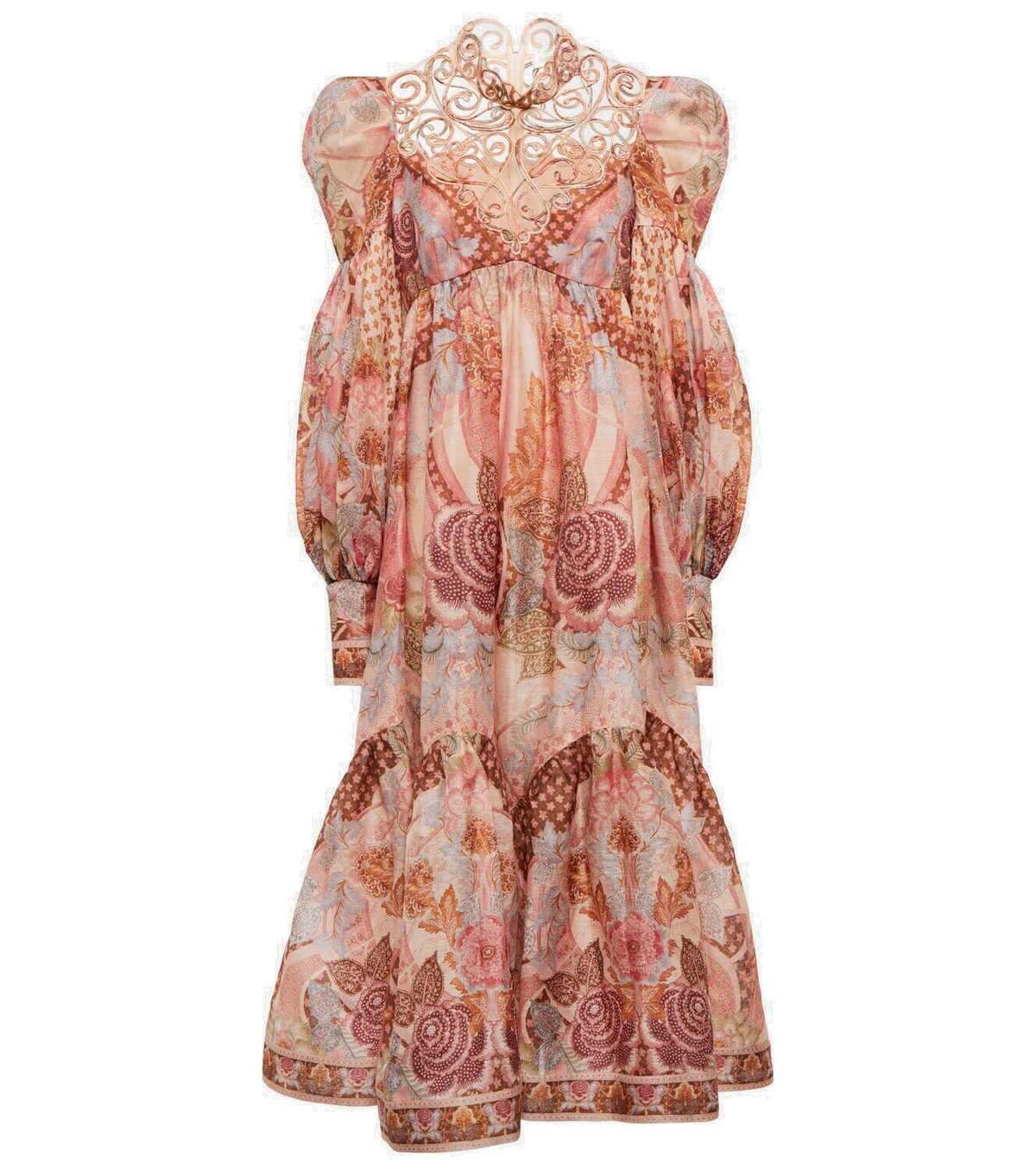 Zimmermann - Kaleidoscope floral silk-blend midi dress Zimmermann Zimmermann - Kaleidoscope floral silk-blend midi dress Zimmermann