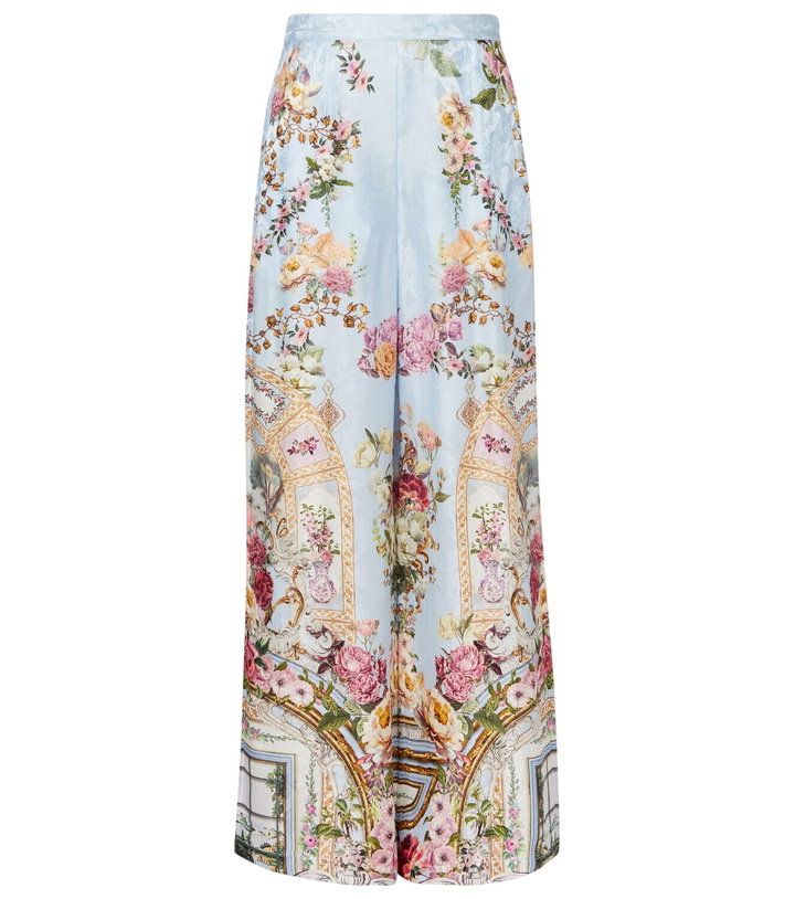 Photo: Camilla Tiled In Time floral wide-leg pants