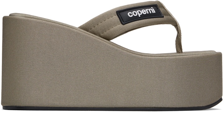 Photo: Coperni Gray Branded Wedge Sandals