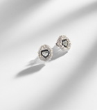 Kamyen 18kt white gold earrings with diamonds and enamel