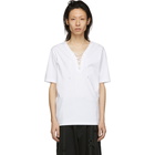 Kozaburo White Assa Lace-Up T-Shirt