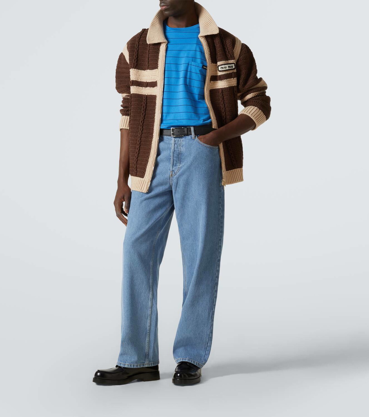 Miu Miu Striped cotton jersey T-shirt