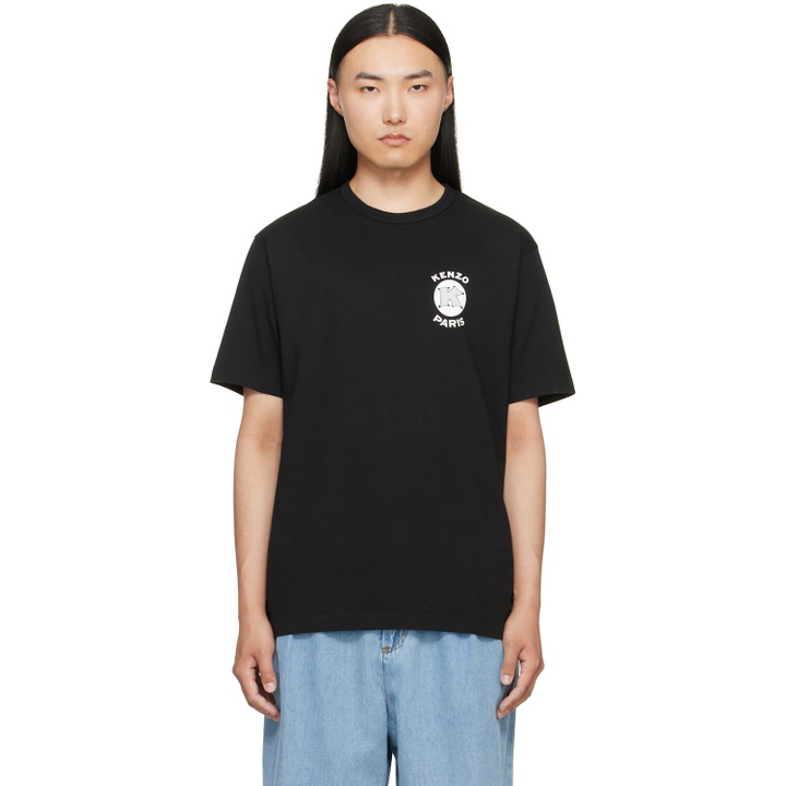 Photo: Kenzo Black Kenzo Paris Cotton 'KENZO Paris Emblem' T-shirt