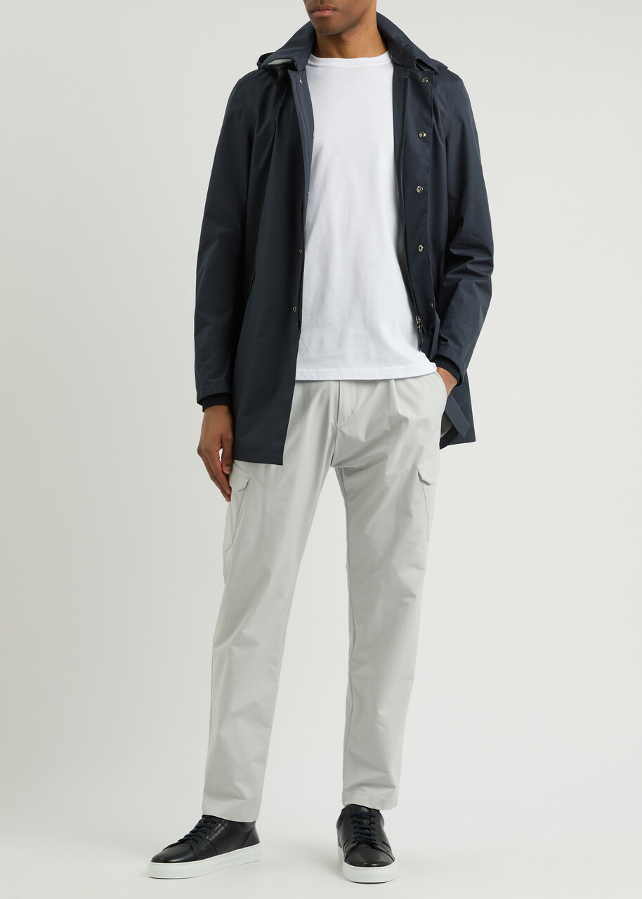 Herno Shell Cargo Trousers Light Grey