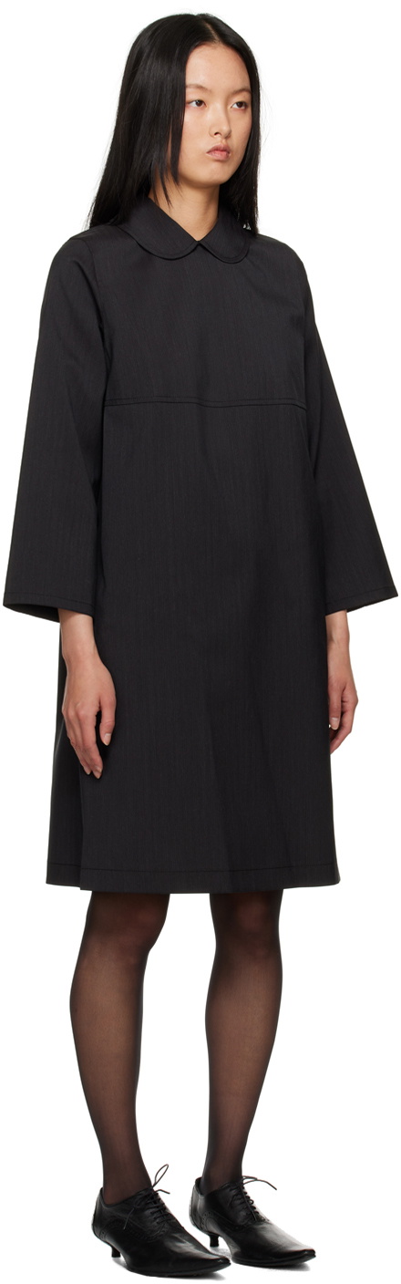 tao Black Peter Pan Collar Midi Dress