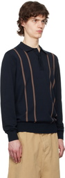 Fred Perry Navy Knitted Polo