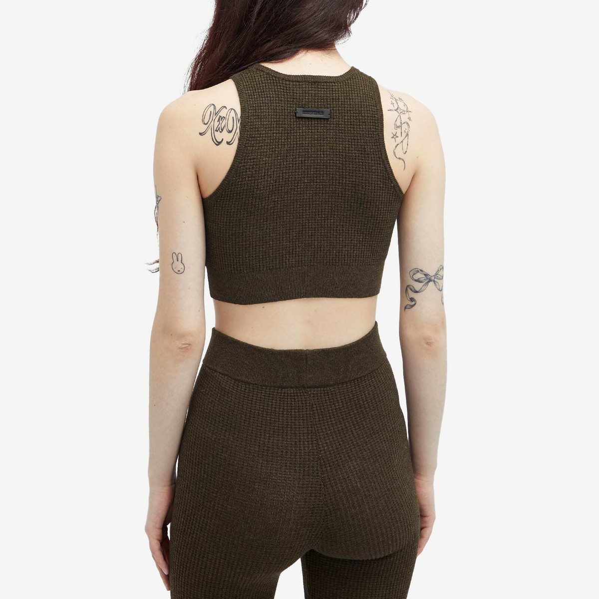 Fear of God ESSENTIALS Women's Waffle Sport Tank Top in Brown