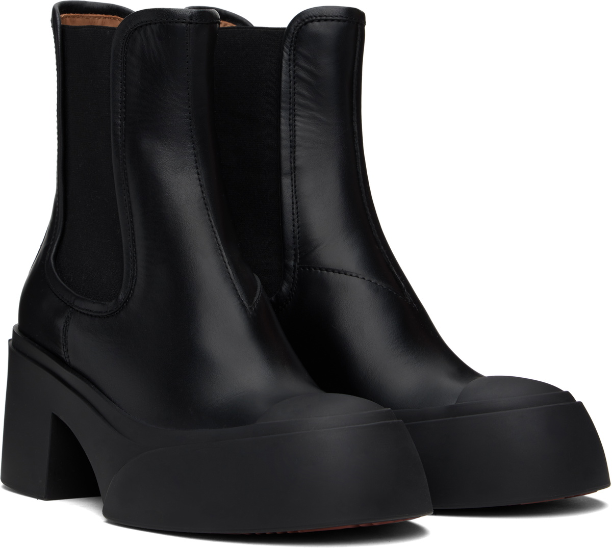 Marni Black Pablo Toe Chelsea Boots