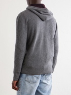 Eleventy - Ribbed Cashmere Zip-Up Hoodie - Gray