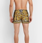 Versace - Slim-Fit Short-Length Printed Swim Shorts - Black