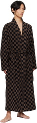 Baina Black & Brown Sulis Bathrobe