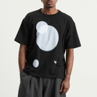 YMC Men's Death Star Print Triple T Shirt in Black