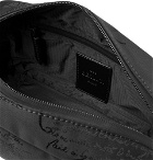 Berluti - Leather-Trimmed Nylon-Jacquard Wash Bag - Black