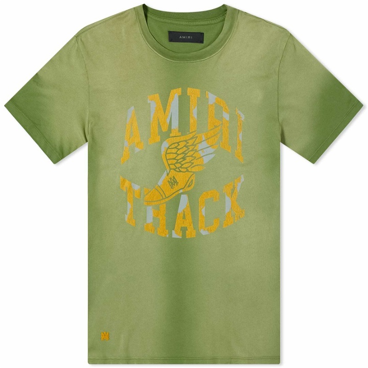 Photo: AMIRI Men's Track T-Shirt in Green
