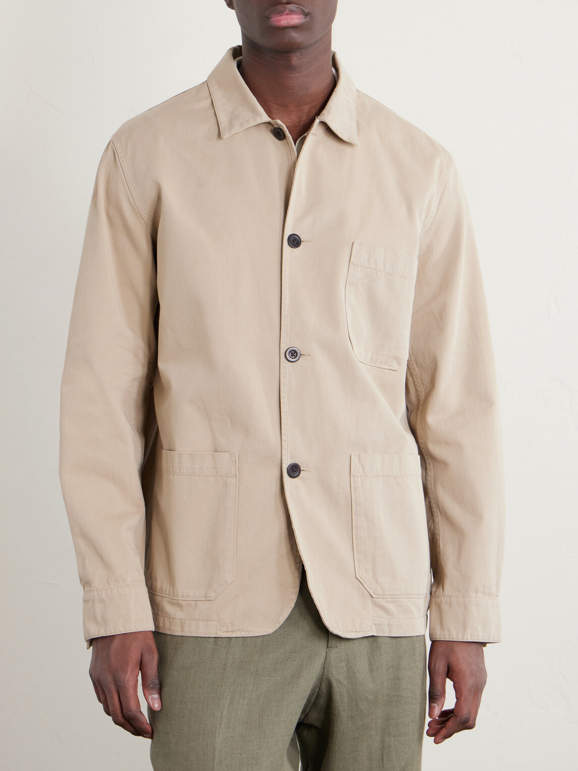 Portuguese Flannel - Cotton-Twill Chore Jacket - Neutrals