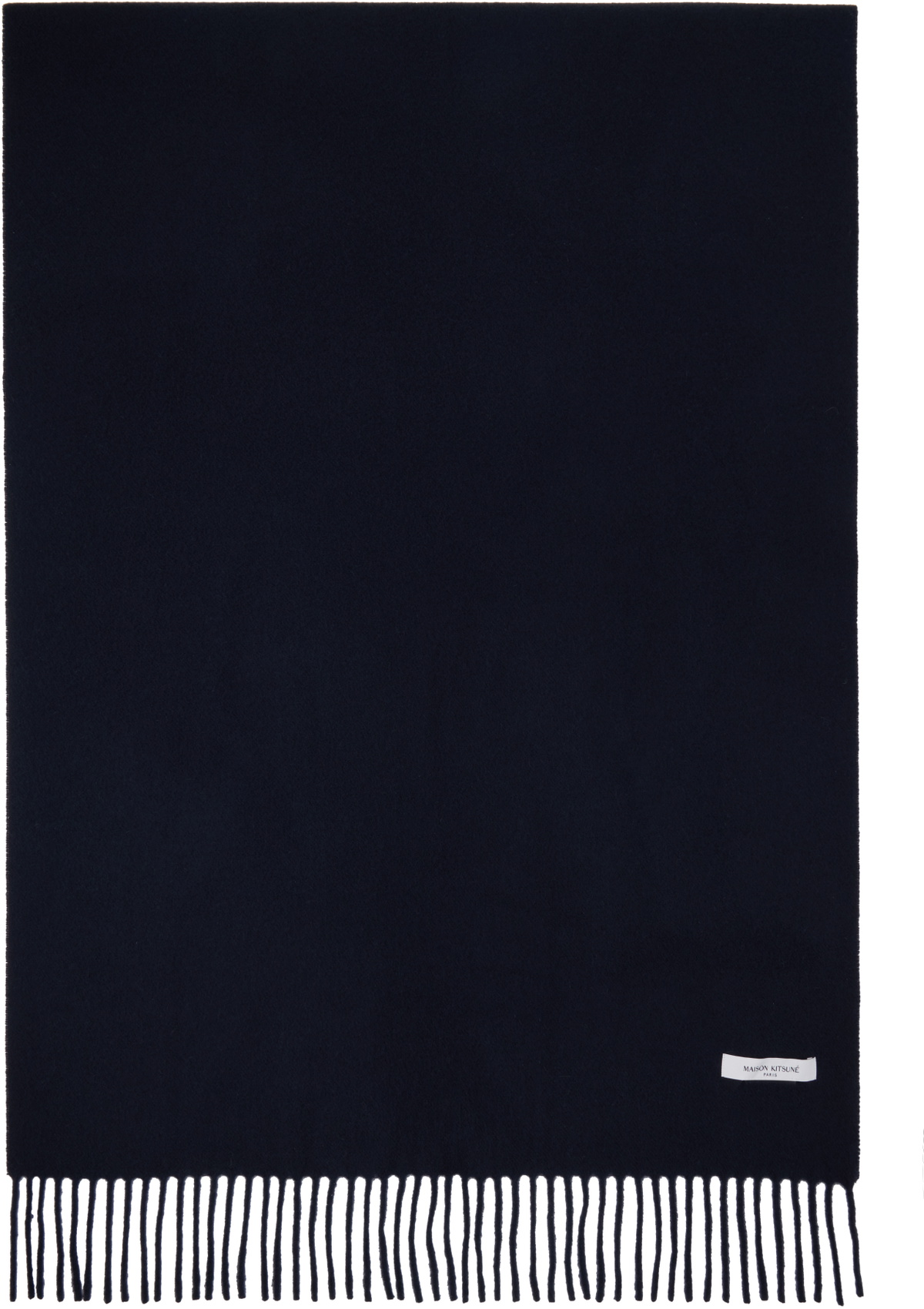 Maison Kitsuné Navy Bold Fox Head Scarf
