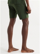 HAMILTON AND HARE - Stretch-Lyocell and Cotton-Blend Pyjama Shorts - Green