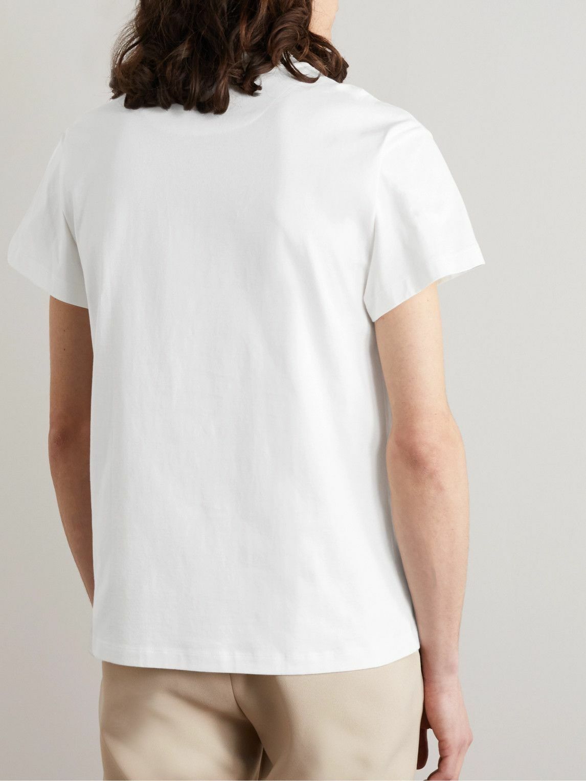 【Jil Sander】 Organic Cotton T-Shirt Set Whit(3 Pack) Jil Sander 3-Pack White T-Shirts Jil Sander