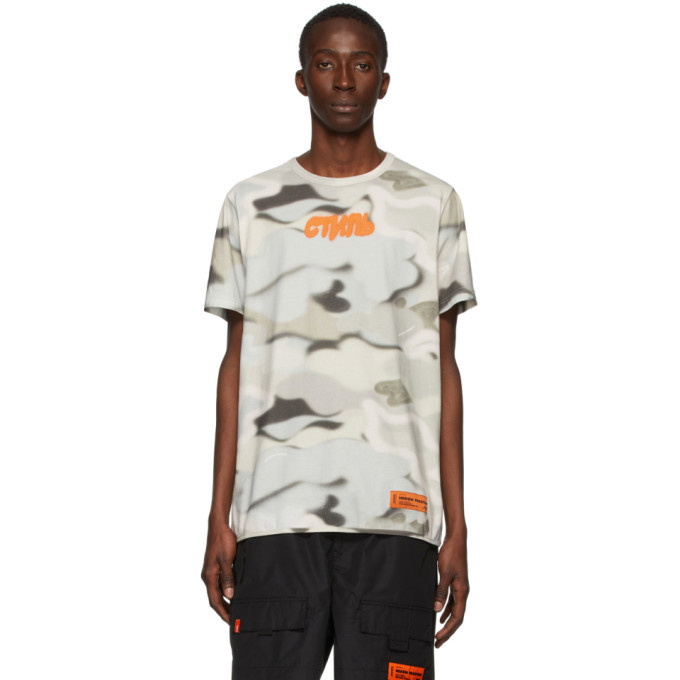 Photo: Heron Preston Multicolor Camouflage Style T-Shirt