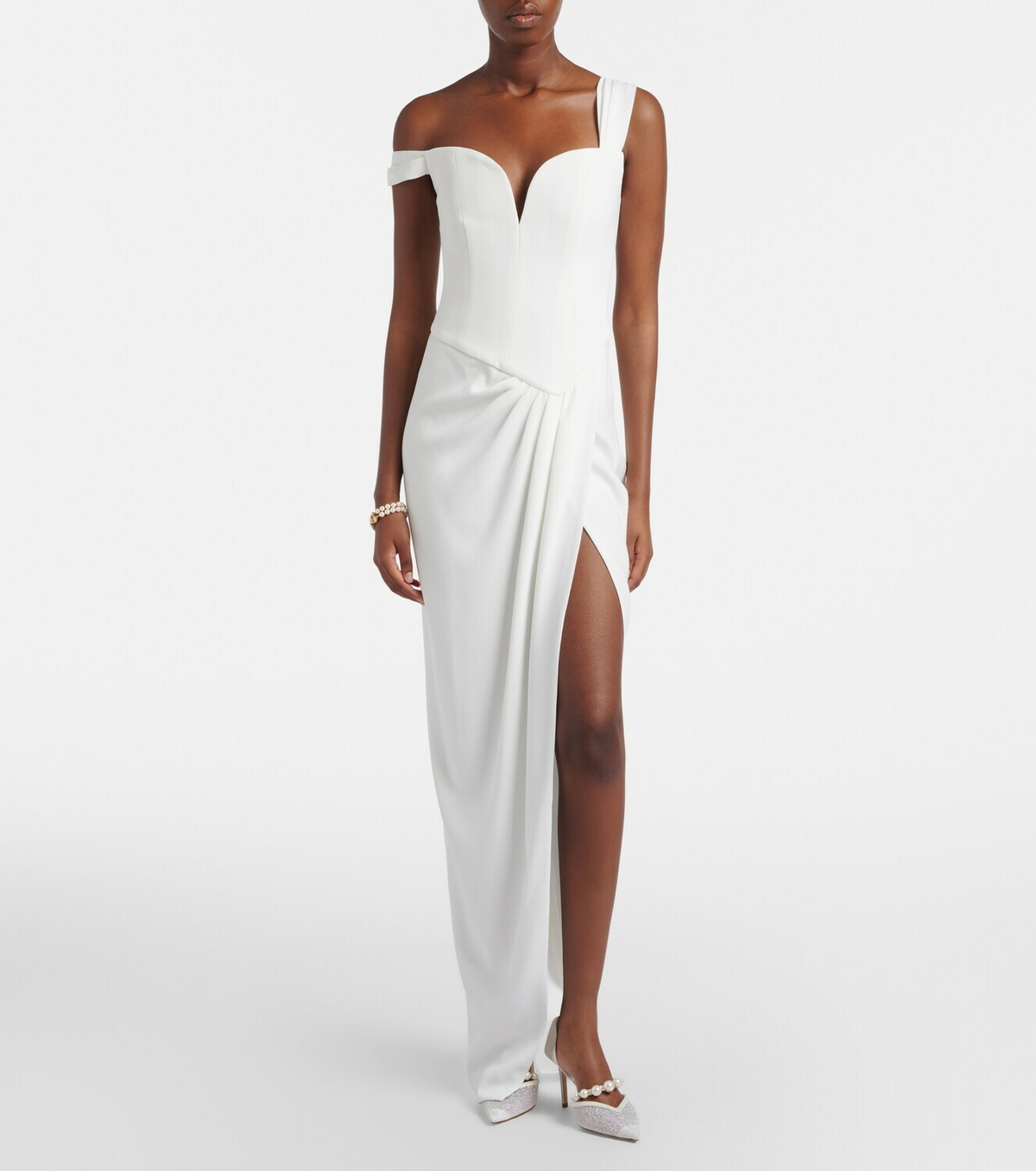 Jimmy Choo Bridal Aurelie embellished leather pumps