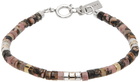 Isabel Marant Brown & Pink Beaded Bracelet