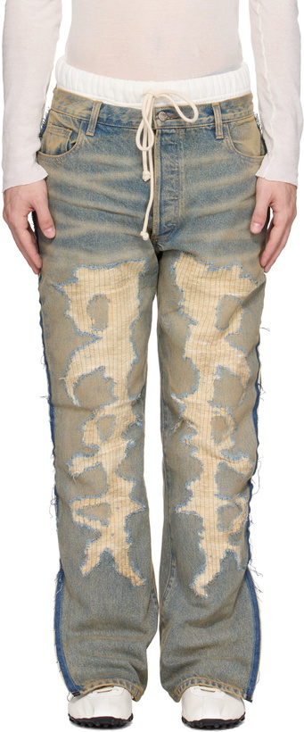 Photo: Rivington Roi Rebis White & Blue Fathers Garden Fara-C Jeans