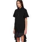 Sacai Black Sweatshirt Dress
