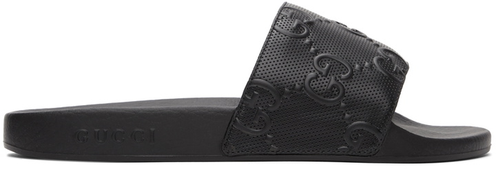 Photo: Gucci Black GG Slides