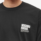 Neighborhood Men's Long Sleeve NH-2 T-Shirt in Black
