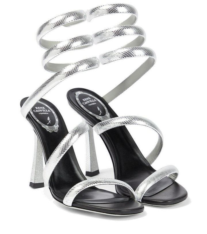 Photo: Rene Caovilla Cleo snake-effect sandals