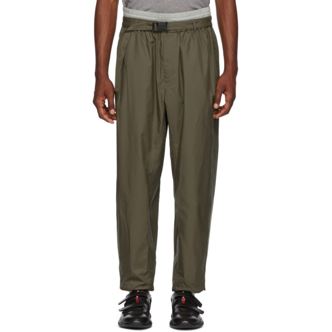 Photo: 3.1 Phillip Lim Green and Grey Double Track Lounge Pants