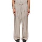 Fear of God ESSENTIALS Gray Pleat Front Drawstring Trousers