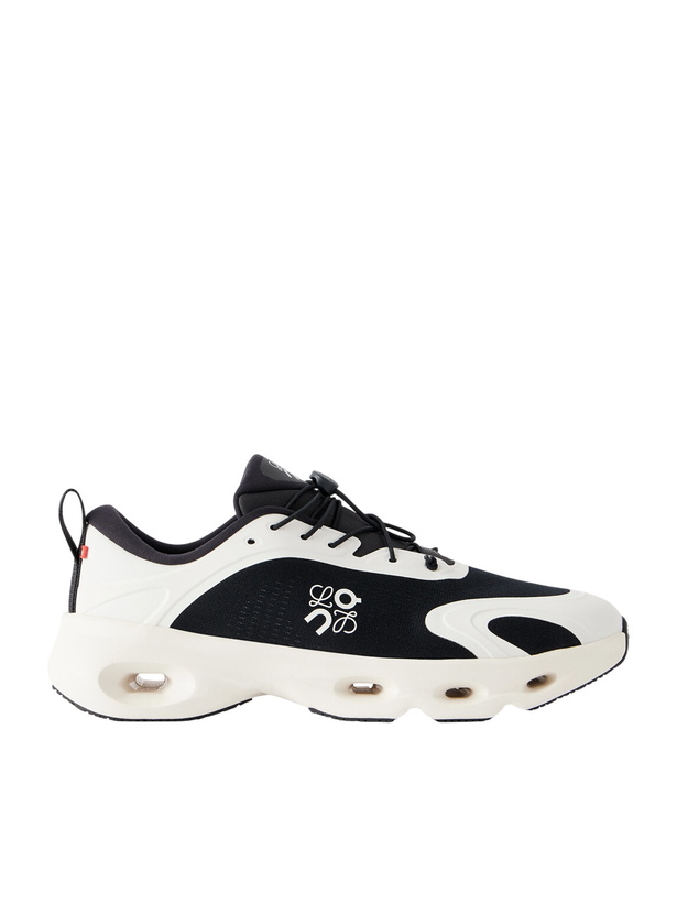 Photo: LOEWE - On Cloudsolo Rubber-Trimmed Mesh Sneakers - Black
