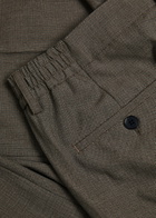 Wax London Bayham Houndstooth Tapered-leg Trousers Brown