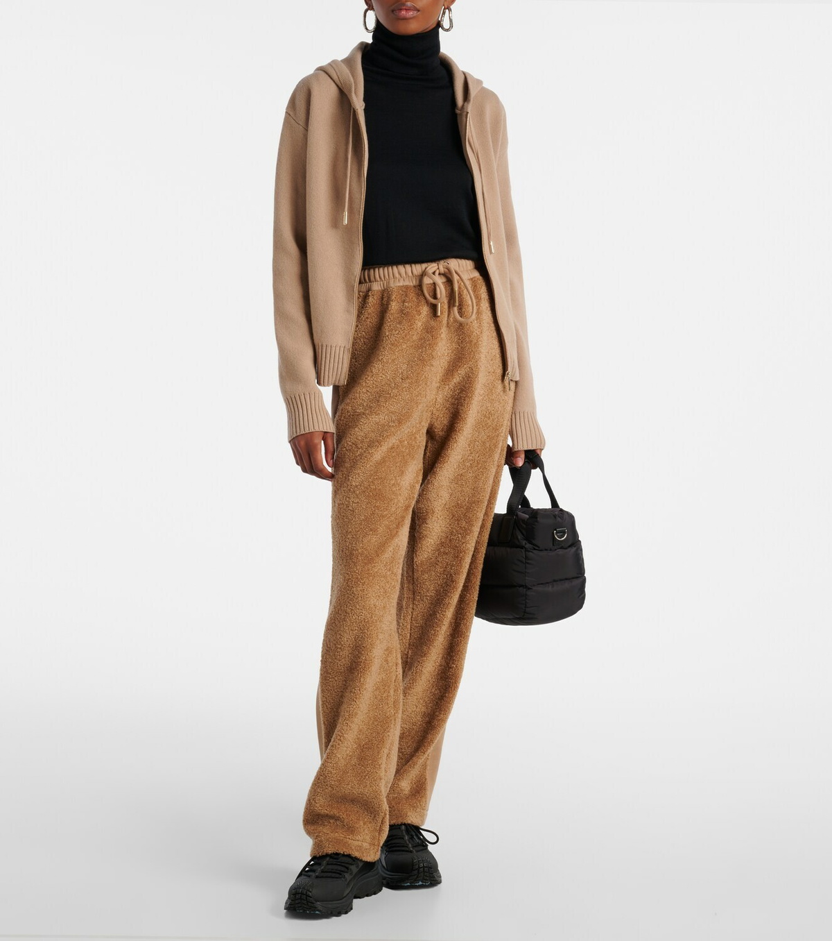 Moncler Faux fur sweatpants