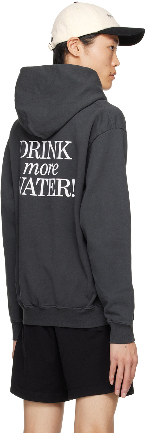 Sporty & Rich Black New Drink More Water Hoodie Sporty & Rich