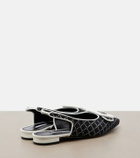 Manolo Blahnik Maylura raffia-effect slingback flats