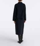 'S Max Mara Belted virgin wool midi skirt