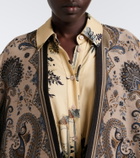 Etro Paisley jacquard wool-blend shawl